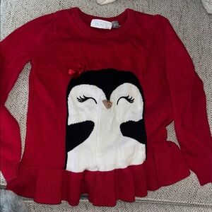 The Children's Place Red Penguin Sweater